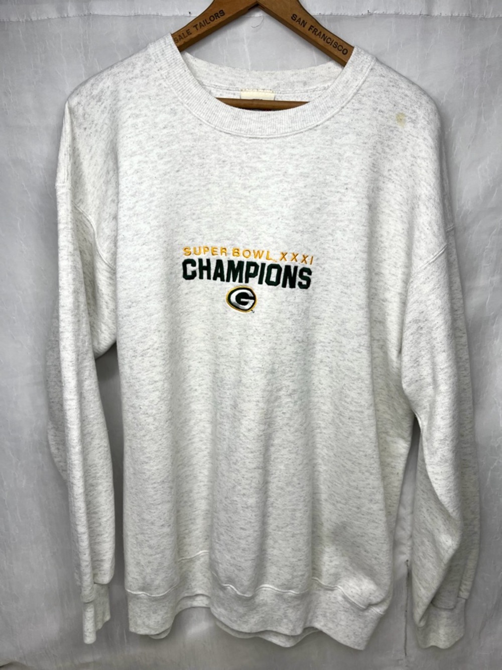 Vintage Green Bay Packers Champion Sweatshirt Crewneck Nutmeg Mens Sz XL NFL USA